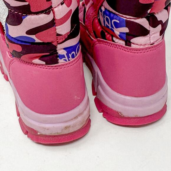 Hobibear Pink Faux Fur Lined Waterproof Baby Toddler Snow Boots, EUC, Size 2 - Picture 10 of 11